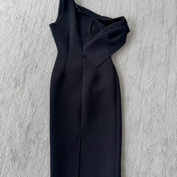 ASOS Design Black One Shoulder Black Size 4-6 Petite - Picture 3 of 3